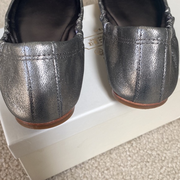 Coach Ariza Warm Pewter Leather Ballet Flats Size 7.5 - Picture 5 of 7